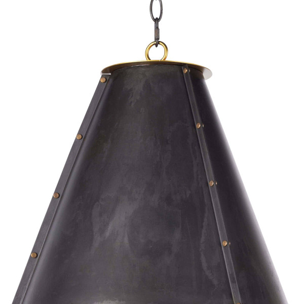 Black shade of a French chandelier